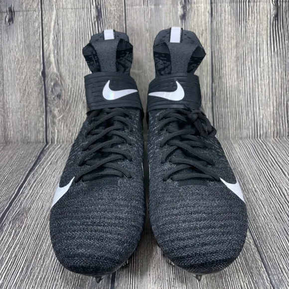Nike Alpha Menace Elite 2 Flyknit Black/Dark Grey/White Mens 13 AO3374-001