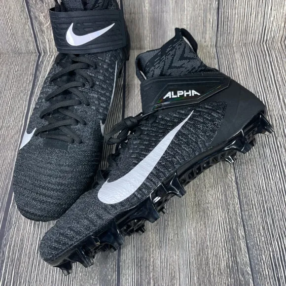 Nike Alpha Menace Elite 2 Flyknit Black/Dark Grey/White Mens 13 AO3374-001