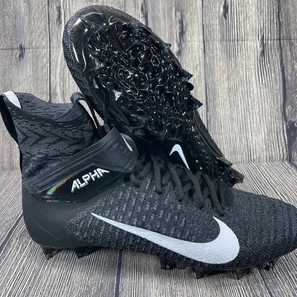 Nike Alpha Menace Elite 2 Flyknit Black/Dark Grey/White Mens 13 AO3374-001