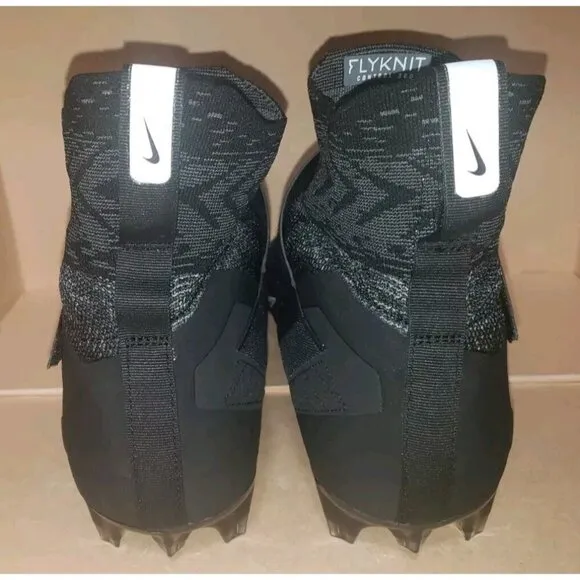 NIKE ALPHA MENACE ELITE 2 FLYKNIT FOOTBALL BLACK MEN'S SIZE 14 NEW