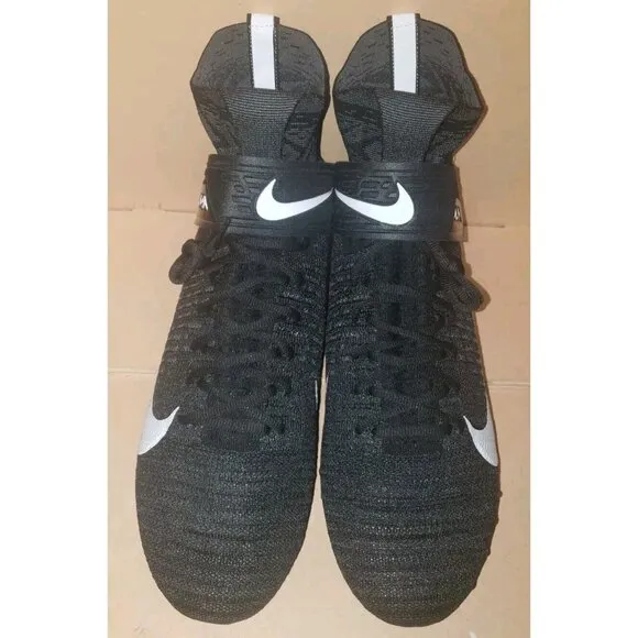 NIKE ALPHA MENACE ELITE 2 FLYKNIT FOOTBALL BLACK MEN'S SIZE 14 NEW