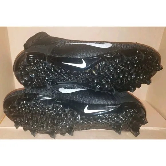 NIKE ALPHA MENACE ELITE 2 FLYKNIT FOOTBALL BLACK MEN'S SIZE 14 NEW