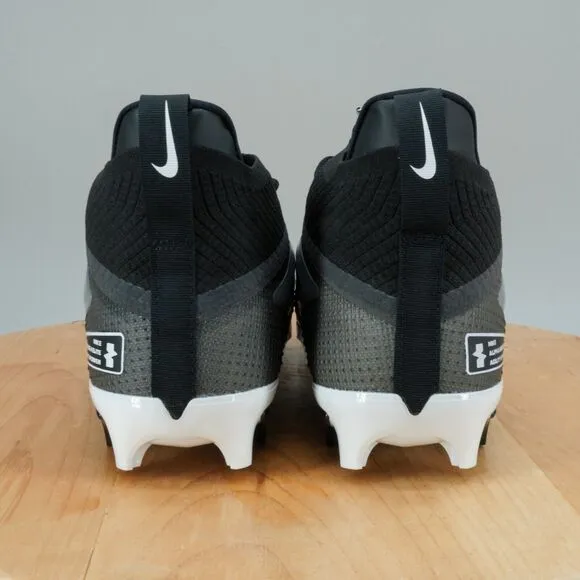 Nike Alpha Menace Elite 4 Mens Size 12 Football Cleats Black White Athletic NEW