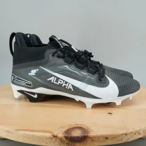 Nike Alpha Menace Elite 4 Mens Size 12 Football Cleats Black White Athletic NEW