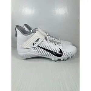 Nike Alpha Menace Pro 2 D Mid White Football Cleats 12.5 CK4277-100 Detachable