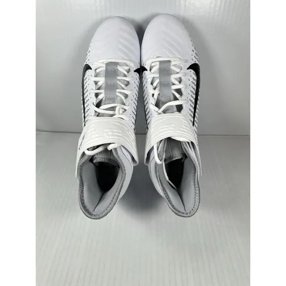 Nike Alpha Menace Pro 2 D Mid White Football Cleats 12.5 CK4277-100 Detachable
