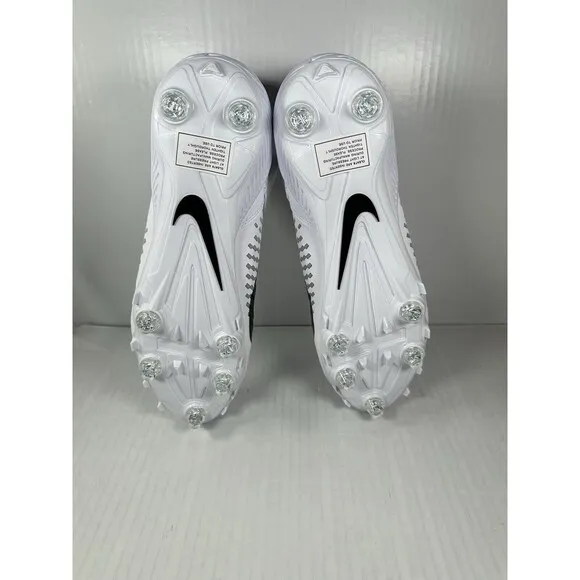 Nike Alpha Menace Pro 2 D Mid White Football Cleats 12.5 CK4277-100 Detachable