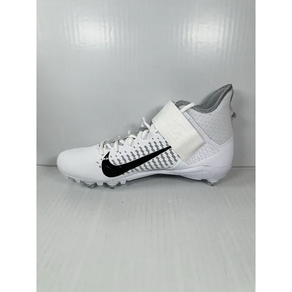 Nike Alpha Menace Pro 2 D Mid White Football Cleats 12.5 CK4277-100 Detachable