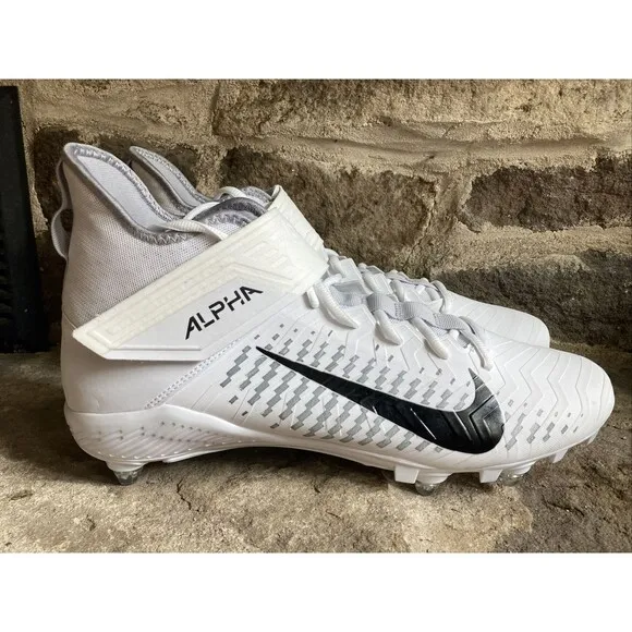 Nike Alpha Menace Pro 2 D White Football Detachable Cleats CK4277-100 Mens 13