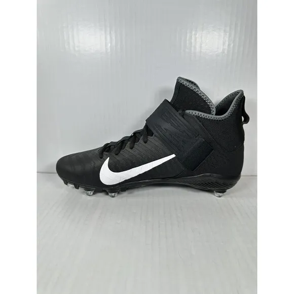 Nike Alpha Menace Pro 2 Football Cleats CK4277-001 Black White Mens Size 11.5