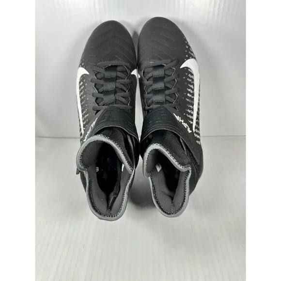 Nike Alpha Menace Pro 2 Football Cleats CK4277-001 Black White Mens Size 11.5