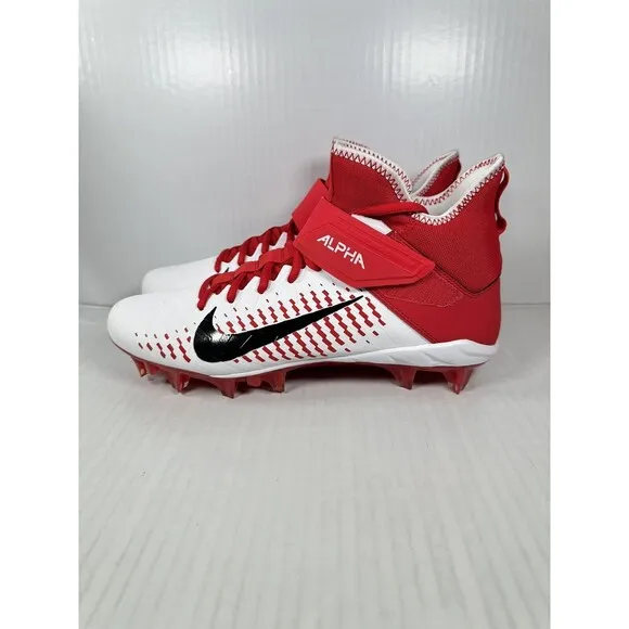 Nike Alpha Menace Pro 2 Football Cleats Red White Size 11 BV3945-105 BRAND NEW