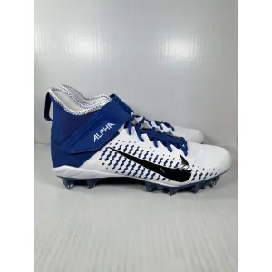Nike Alpha Menace Pro 2 Football Cleats White Blue BV3945-101 | Men's Size 15