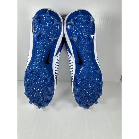 Nike Alpha Menace Pro 2 Football Cleats White Blue BV3945-101 | Men's Size 15