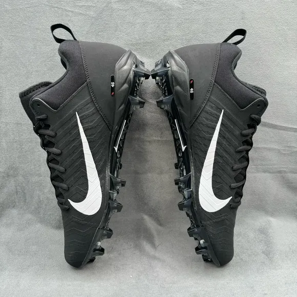 Nike Alpha Menace Pro 2 Low Football Cleats Men’s Sz 12 Black / White