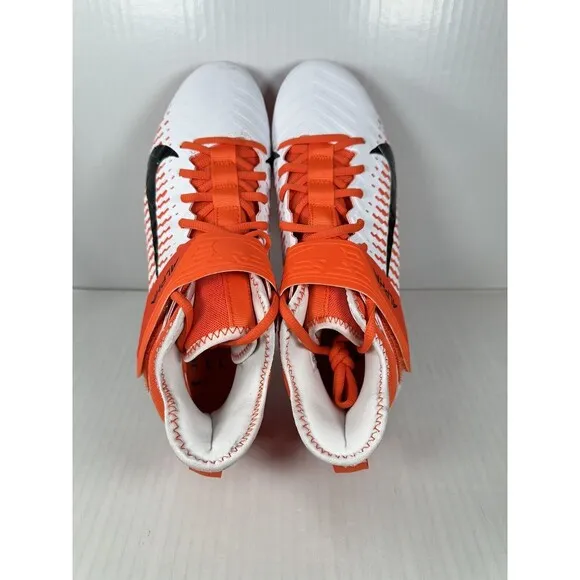 Nike Alpha Menace Pro 2 Mid Football Cleats Mens 13 Orange White BV3945-103
