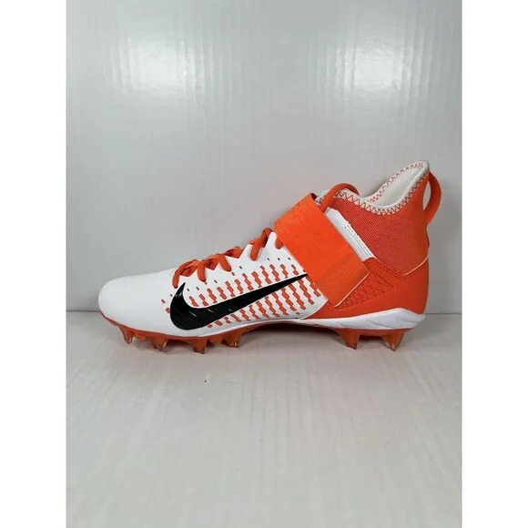 Nike Alpha Menace Pro 2 Mid Football Cleats Mens 13 Orange White BV3945-103