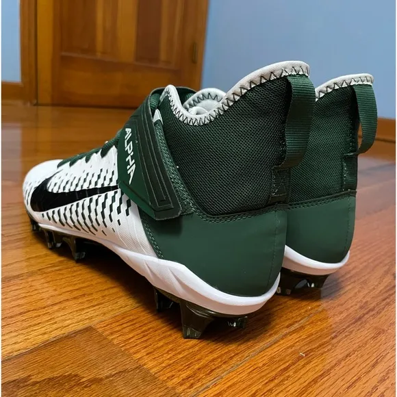 Nike Alpha Menace Pro 2 Mid Green White Football Cleats, Size 11.5 BV3945-107