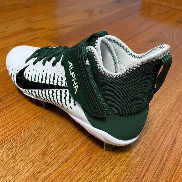 Nike Alpha Menace Pro 2 Mid Green White Football Cleats, Size 11.5 BV3945-107