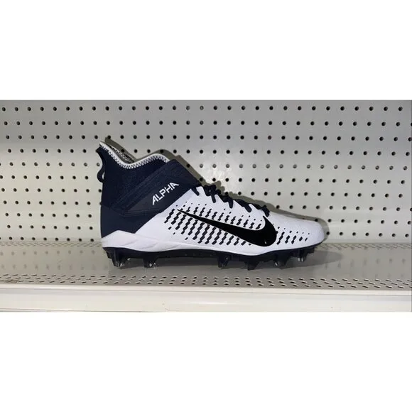 Nike Alpha Menace Pro 2 Mid Mens Football Cleats Size 13 Navy Blue White