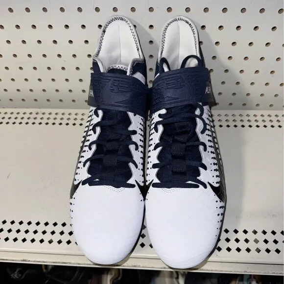 Nike Alpha Menace Pro 2 Mid Mens Football Cleats Size 13 Navy Blue White