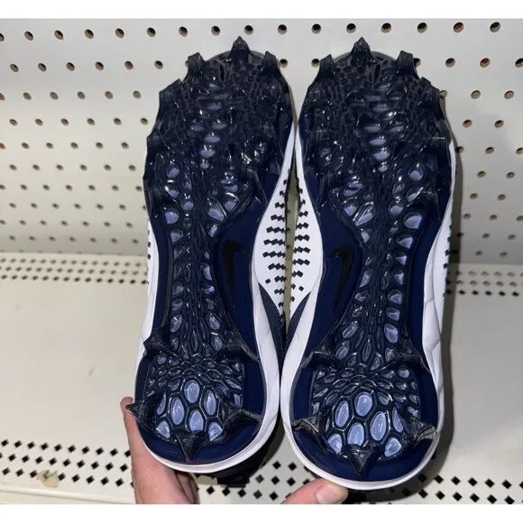 Nike Alpha Menace Pro 2 Mid Mens Football Cleats Size 13 Navy Blue White