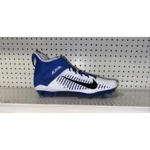 Nike Alpha Menace Pro 2 Mid Mens Football Cleats Size 13.5 Royal Blue White