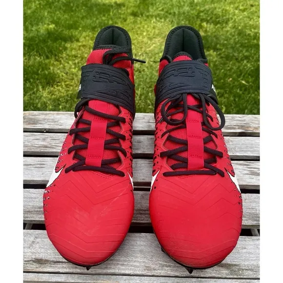 Nike Alpha Menace Pro 2 Mid Red Football Cleats Mens Size 13  AQ3209-601