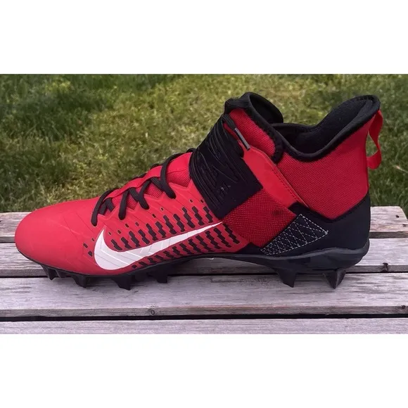 Nike Alpha Menace Pro 2 Mid Red Football Cleats Mens Size 13  AQ3209-601