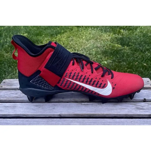 Nike Alpha Menace Pro 2 Mid Red Football Cleats Mens Size 13  AQ3209-601