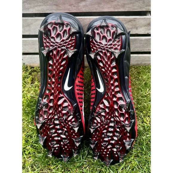 Nike Alpha Menace Pro 2 Mid Red Football Cleats Mens Size 13  AQ3209-601