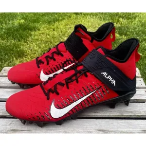 Nike Alpha Menace Pro 2 Mid Red Football Cleats Mens Size 13  AQ3209-601
