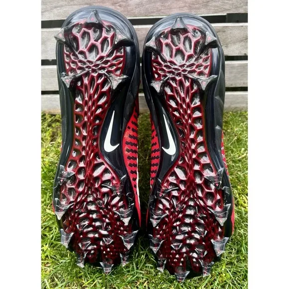 Nike Alpha Menace Pro 2 Mid Red Football Cleats Mens Size 13  AQ3209-601