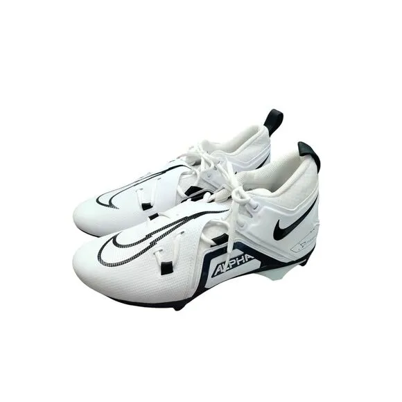 Nike Alpha Menace Pro 3‎ Cleats Men's 12.5 Football White Black Blue CT6649-108