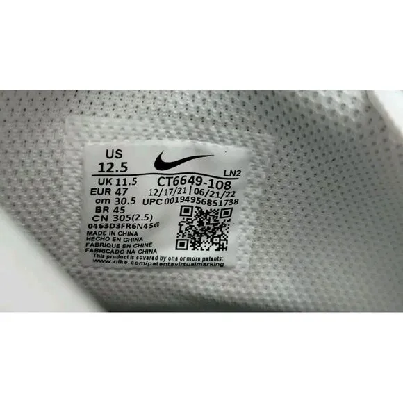 Nike Alpha Menace Pro 3‎ Cleats Men's 12.5 Football White Black Blue CT6649-108