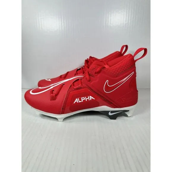 Nike Alpha Menace Pro 3 Football Cleats University Red Mens Size 11.5 CT6649-616