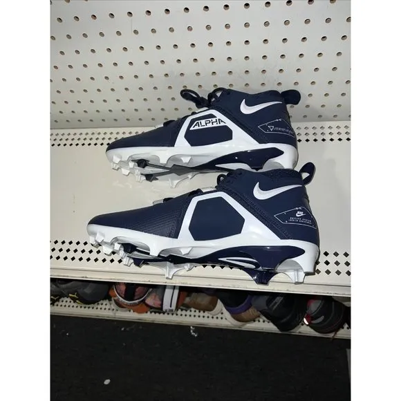 Nike Alpha Menace Pro 3 Mens Football Cleats Size 10 Navy Blue White CT6649-400