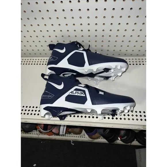 Nike Alpha Menace Pro 3 Mens Football Cleats Size 10 Navy Blue White CT6649-400