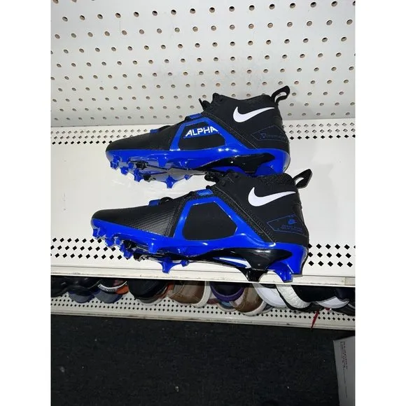 Nike Alpha Menace Pro 3 Mens Football Cleats Size 10.5 Black Blue CT6649-007