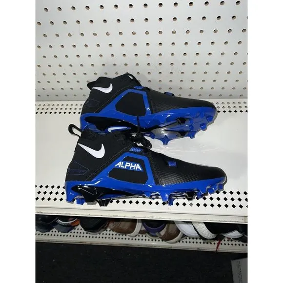 Nike Alpha Menace Pro 3 Mens Football Cleats Size 10.5 Black Blue CT6649-007