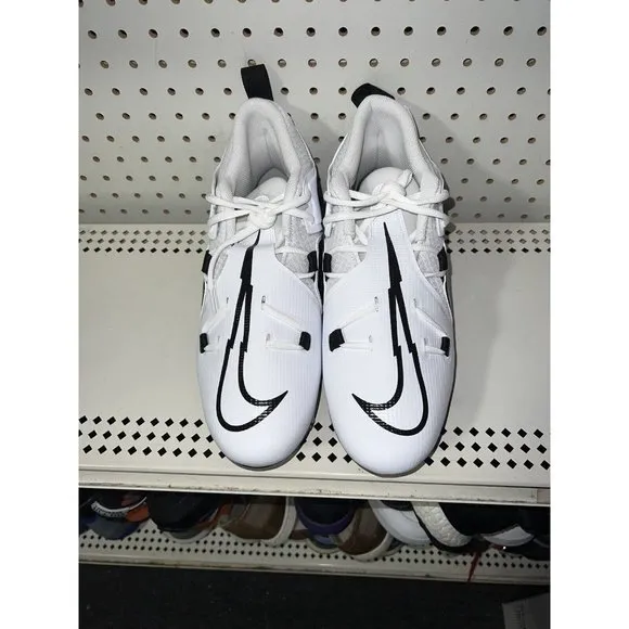 Nike Alpha Menace Pro 3 Mens Football Cleats Size 10.5 White Black CT6649-100