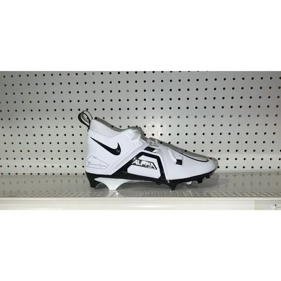 Nike Alpha Menace Pro 3 Mens Football Cleats Size 10.5 White Black CT6649-100