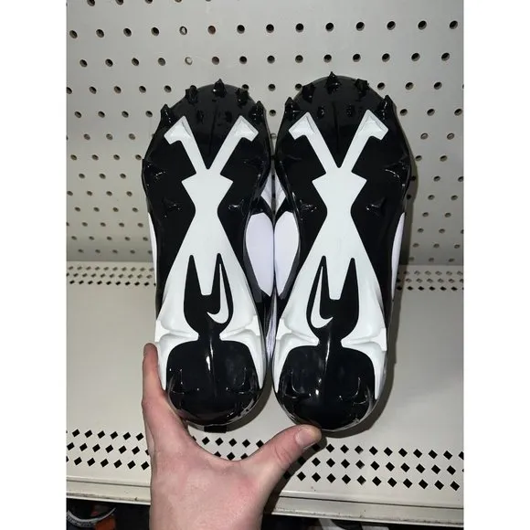 Nike Alpha Menace Pro 3 Mens Football Cleats Size 10.5 White Black CT6649-100