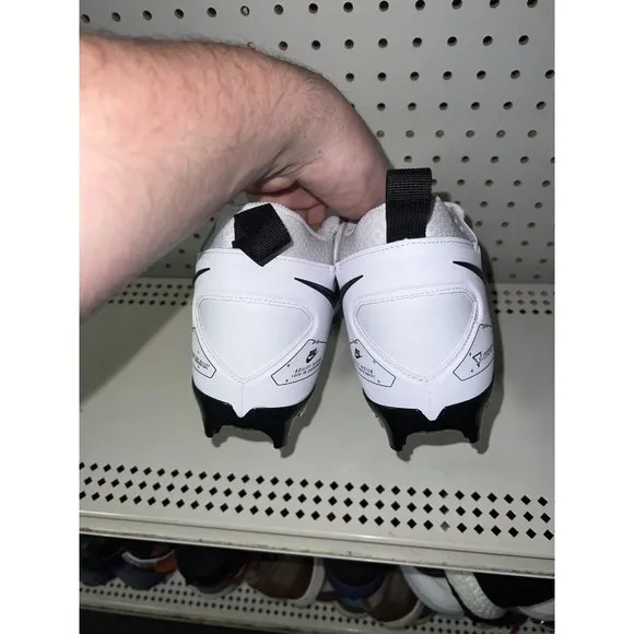 Nike Alpha Menace Pro 3 Mens Football Cleats Size 10.5 White Black CT6649-100