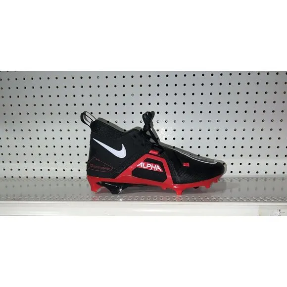 Nike Alpha Menace Pro 3 Mens Football Cleats Size 11.5 Black Red CT6649-004