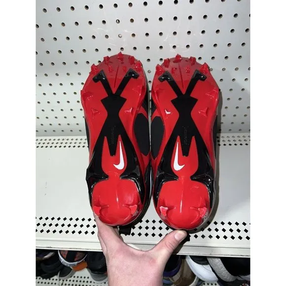 Nike Alpha Menace Pro 3 Mens Football Cleats Size 11.5 Black Red CT6649-004