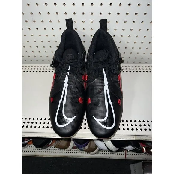 Nike Alpha Menace Pro 3 Mens Football Cleats Size 11.5 Black Red CT6649-004