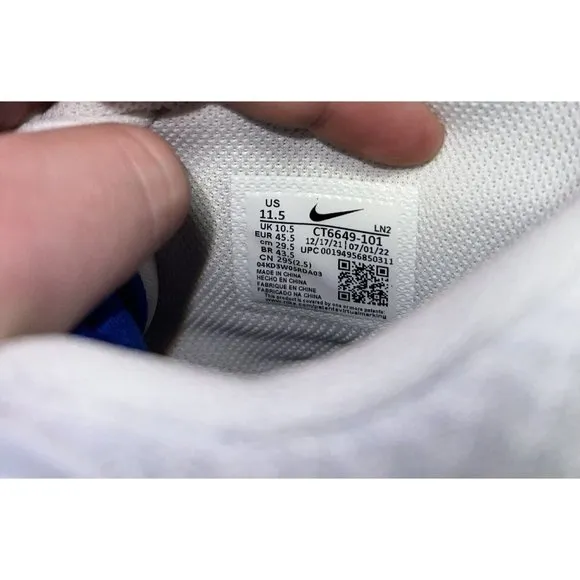Nike Alpha Menace Pro 3 Mens Football Cleats Size 11.5 White Royal Blue Black