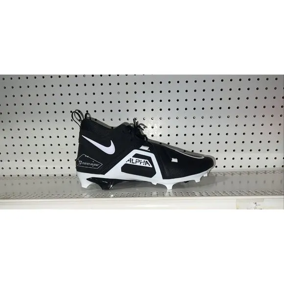 Nike Alpha Menace Pro 3 Mens Football Cleats Size 13 Black White CT6649-001