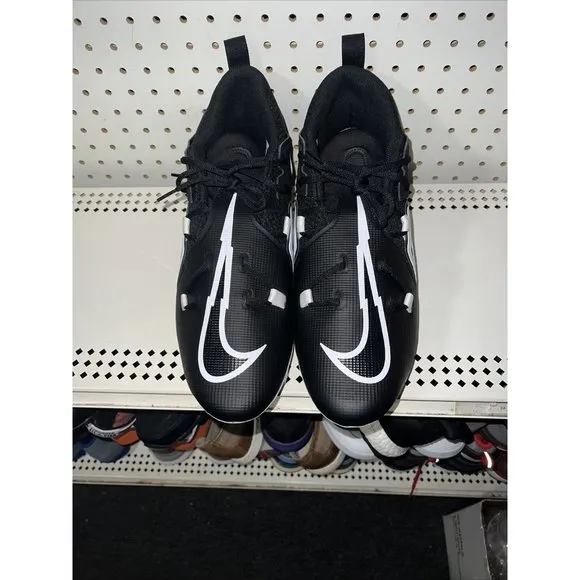 Nike Alpha Menace Pro 3 Mens Football Cleats Size 13 Black White CT6649-001